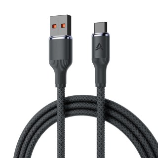 200cm Lava Ash - 120W 6A Braided Super Fast Type-C Data Cable