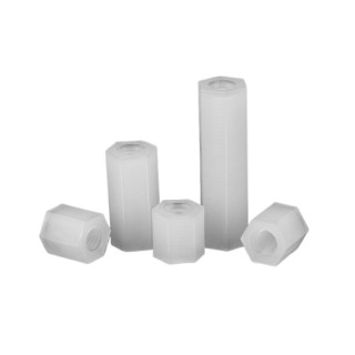 20mm M3 White - Female to Female Nylon Hex Spacer of 10 Pieces