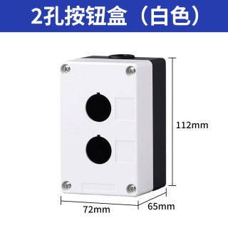 BX2 White - 22mm Switch Hole Waterproof Control Box