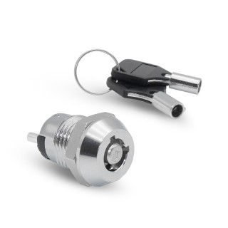 Double Notch Silver - SK10-01C Zinc Alloy Panel Lock Switch with Keys