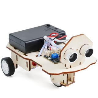 HA-D08 Obstacle Avoider - STEAM DIY Wooden Robot