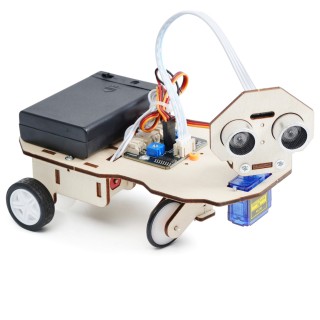 HA-D08A Obstacle Avoider - STEAM DIY Wooden Robot