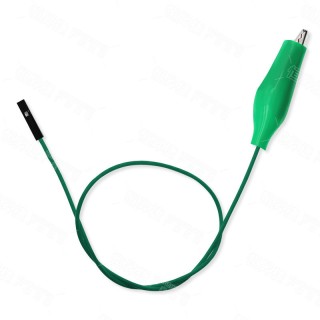 30cm Green - DuPont to Medium Crocodile Clip Jumper Wire