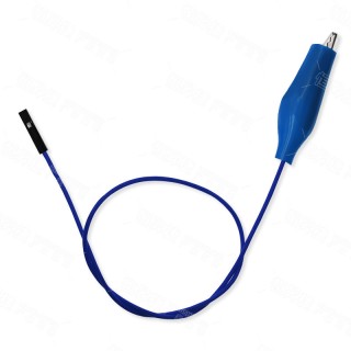 30cm Blue - DuPont to Medium Crocodile Clip Jumper Wire