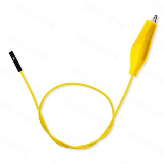 30cm Yellow - DuPont to Medium Crocodile Clip Jumper Wire