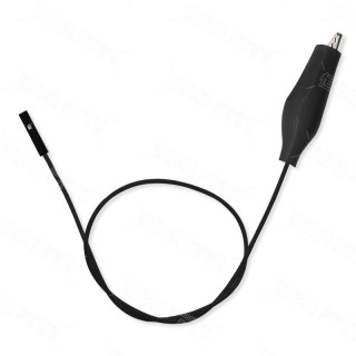 30cm Black - DuPont to Medium Crocodile Clip Jumper Wire