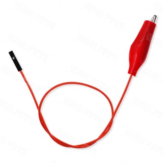30cm Red - DuPont to Medium Crocodile Clip Jumper Wire
