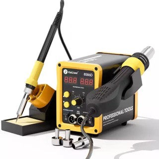 2 in 1 Black - Kailiwei 8586D Digital Air Gun Soldering Iron