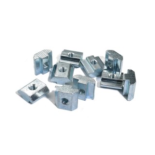 M3 Silver - 2020 Aluminum Extrusion Profile Slide in T-Nut of 10 Pieces