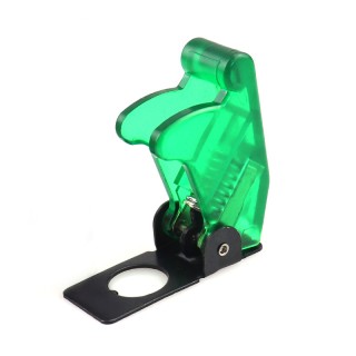 12mm Transparent Green - ASW-07D Rocker Switch Safety Aircraft Flip Up Cover