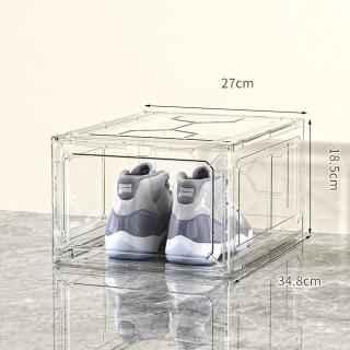 35x27x18.5cm Transparent - Flip Type Folding Plastic Storage Box