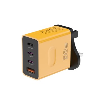 ADC-PD003 Yellow - Fast Charging Multi-Port 38W Charger