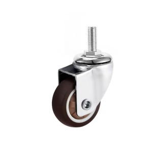 5.08cm Brown - Universal Swivel TPR Caster Wheel Set of 2 Pieces