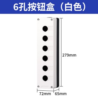 BX6 White - 22mm Switch Hole Waterproof Control Box