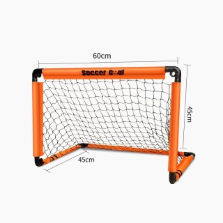 60cm Orange - Large button Foldable Portable Football Goal Net