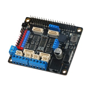 Black - Four Way Motor Shield for ESP32-P4 and Raspberry Pi 5B/4B/3B