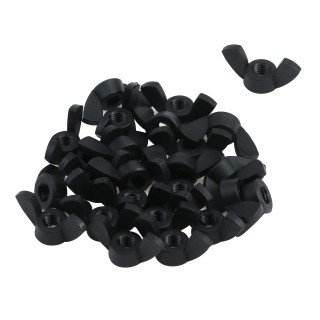 M3 Black - Butterfly Nylon Nut of 10 Pieces