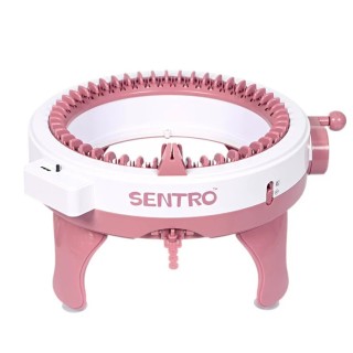 Pink - 48-Needle Hand-Cranked Wool Knitting Machine