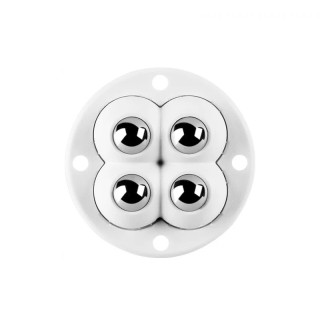 White Metal - Four Beads Self-Adhesive Universal Wheel Base