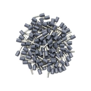E1508 Gray - Insulated Ferrules Terminal Block of 20 Pieces