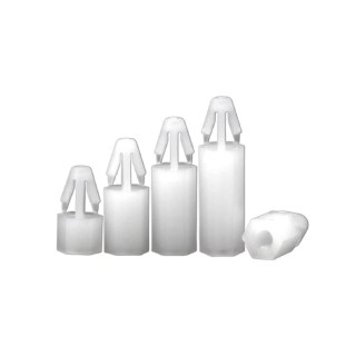 5mm M3 White - Female to Single-Pass Nylon Hex Spacer Set of 10 Pieces
